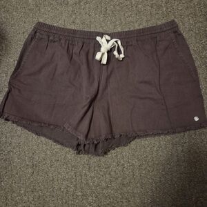 Volcom High Waist Brown Shorts with Drawstring